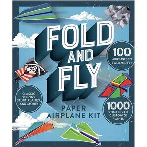 100~Airplanes To Fold and Fly Paper Airplane Kit (Classic Design Stunt Planes)